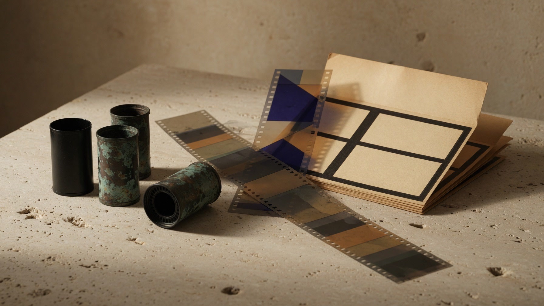 Unbranded archival media arranged in protective containers