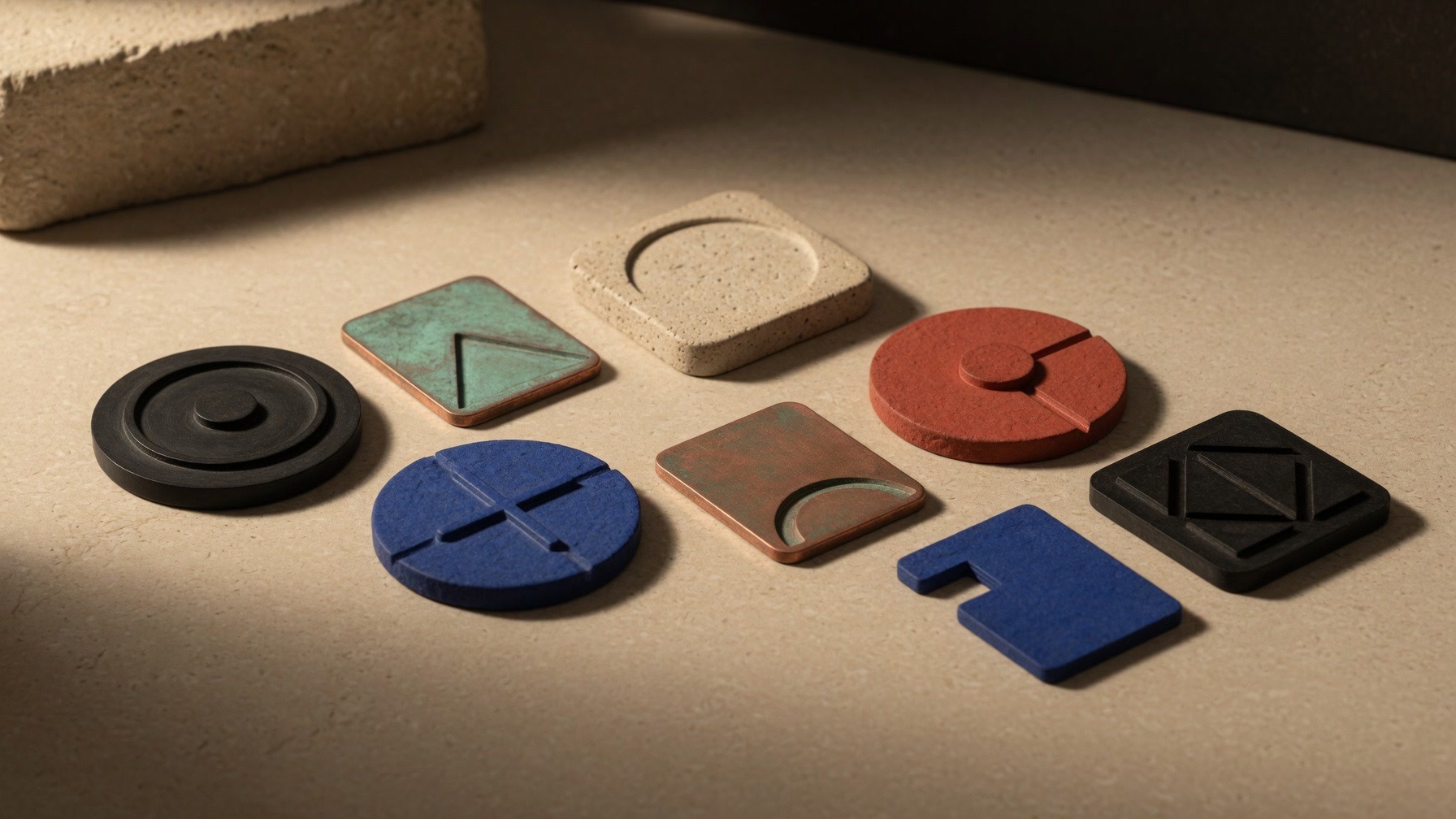 Blank archival material observed under angled light